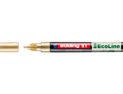 Marqueur edding 51 ecoline peinture base eau pointe ogive 1/2mm coloris or