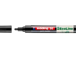 Marqueur edding 50 ecoline peinture base eau pointe ogive 2/3mm coloris noir