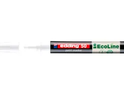 Marqueur edding 50 ecoline peinture base eau pointe ogive 2/3mm coloris blanc