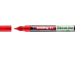 Marqueur edding 51 ecoline peinture base eau pointe ogive 1/2mm coloris rouge