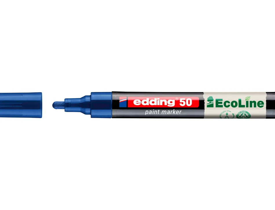 Marqueur edding 50 ecoline peinture base eau pointe ogive 2/3mm coloris bleu