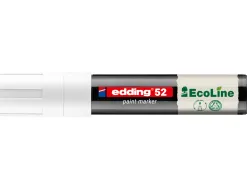 Marqueur edding 55 ecoline peinture base eau pointe biseautee 4/15mm coloris blanc