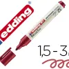 Marqueur edding 21 ecoline permanent rechargeable pointe ogive 1,5/3mm coloris rouge