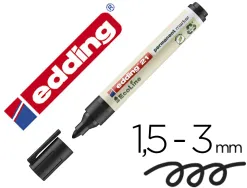 Marqueur edding 21 ecoline permanent rechargeable pointe ogive 1,5/3mm coloris noir