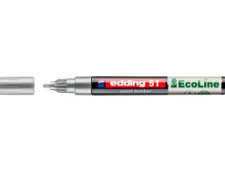 Marqueur edding 51 ecoline peinture base eau pointe ogive 1/2mm coloris argent