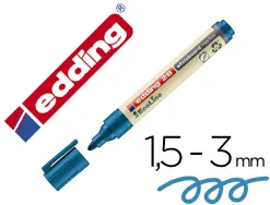 Marqueur edding 28 ecoline tableau blanc rechargeable pointe ogive 1,5/3mm effacable a sec coloris bleu