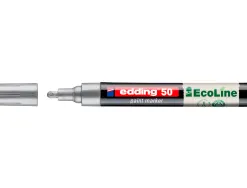 Marqueur edding 50 ecoline peinture base eau pointe ogive 2/3mm coloris argent