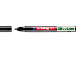 Marqueur edding 51 ecoline peinture base eau pointe ogive 1/2mm coloris noir