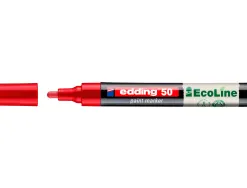 Marqueur edding 50 ecoline peinture base eau pointe ogive 2/3mm coloris rouge