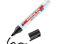 Marqueur edding 95 pour verre pointe ronde trace 1,5 a 3mm coloris noir