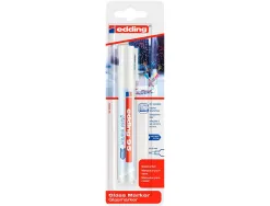 Marqueur edding 95 pour verre pointe ronde trace 1,5 a 3mm coloris blanc