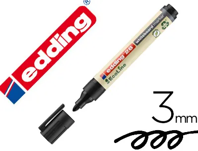 Marqueur edding e-28 ecoline tableau blanc rechargeable pointe ogive 1,5/3mm encre cap-off effacable a sec