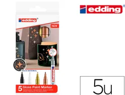 Marqueur edding e-751 peinture brillante metallique couvrante verre metal plastique pointe fine - 5 un