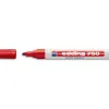 Marqueur edding e750 pointe moyenne tracé 2/4mm encre laquée opaque tous types matériaux résistant chaleur couleur rouge