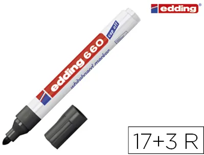 Marqueur edding e660 tableau blanc rechargeable pointe ogive tracé 1.5/3mm encre cap-off pack 17 unités + 3 gratuits