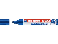 Marqueur edding e-660 tableaux blancs effacable a sec pointe moyenne trace 1,5/3mm bleu pack 17 + 3