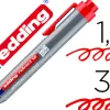 Marqueur edding e12 tableau blanc rétractable rechargeable pointe ogive 1.5/3mm effaçable à sec coloris rouge