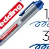 Marqueur edding e12 tableau blanc rétractable rechargeable pointe ogive 1.5/3mm effaçable à sec coloris bleu