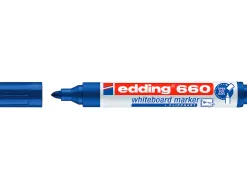 Marqueur edding e660 tableau blanc rechargeable pointe ogive tracé 1.5/3mm encre cap-off pigmentée non toxique bleu