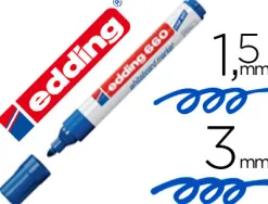 Marqueur edding e660 tableau blanc rechargeable pointe ogive tracé 1.5/3mm encre cap-off pigmentée non toxique bleu