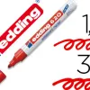 Marqueur edding e620 tableau blanc pointe ogive corps métal encre cap-off effaçable pigmentée faible odeur couleur rouge