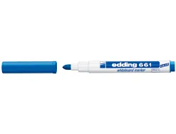 Marqueur edding e661 tableau blanc pointe fine ogive 1/2mm résistante corps plastique encre cap-off faible odeur bleu