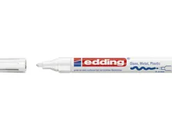 Marqueur edding permanent peinture e750 pointe moyenne 2/4mm encre laquée opaque tous supports résistant chaleur blanc