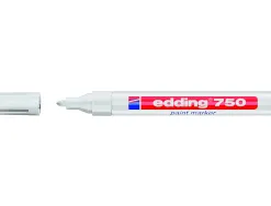 Marqueur edding permanent peinture e750 pointe moyenne 2/4mm encre laquée opaque tous supports résistant chaleur blanc