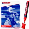 Marqueur edding permanent e300 pointe ogive tracé 1.5/3mm corps plastique coloris rouge