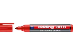 Marqueur edding permanent e300 pointe ogive tracé 1.5/3mm corps plastique coloris rouge