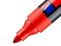 Marqueur edding permanent e300 pointe ogive tracé 1.5/3mm corps plastique coloris rouge