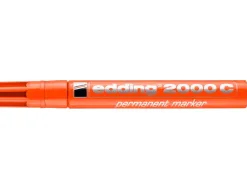 Marqueur edding permanent e2000c pointe ogive tracé 1.5/3mm corps aluminium encre faible odeur séchage rapide rouge