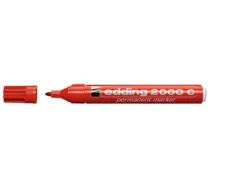Marqueur edding permanent e2000c pointe ogive tracé 1.5/3mm corps aluminium encre faible odeur séchage rapide rouge