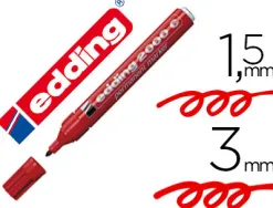 Marqueur edding permanent e2000c pointe ogive tracé 1.5/3mm corps aluminium couleurs assorties pochette 4 unités