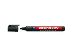 Marqueur edding permanent e300 pointe ogive tracé 1.5/3mm corps plastique coloris noir