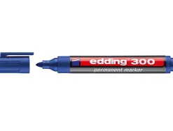 Marqueur edding permanent e300 pointe ogive tracé 1.5/3mm corps plastique coloris bleu