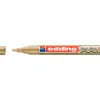 Marqueur edding permanent peinture e751 pointe fine 1/2mm encre laquée opaque tous supports résistant chaleur or