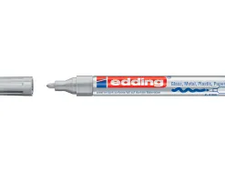 Marqueur edding permanent peinture e750 pointe moyenne 2/4mm encre laquée opaque tous supports résistant chaleur argent