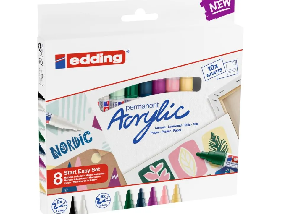 Marqueur edding start easy nordic pochette 8 unites