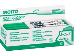 Marqueur giotto robercolor effaçable tableau blanc pointe medium ogive 4 mm coloris vert