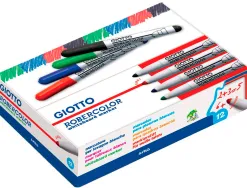 Marqueur giotto robercolor effaçable tableau blanc pointe maxi ogive 7 mm coloris rouge