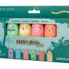 Marqueur imaginovo fluorescent safari glow pastel animaux boite de 6 unites assorties