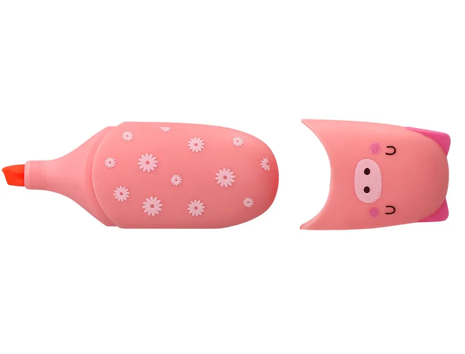 Marqueur imaginovo fluorescent safari glow pastel animaux boite de 6 unites assorties