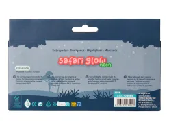 Marqueur imaginovo fluorescent safari neon animaux boite de 6 unites assorties