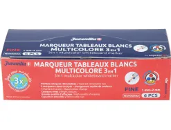 Marqueur juvenilia effacable tableau blanc multicolore 3 en 1 rechargeable pointe fine conique retractable