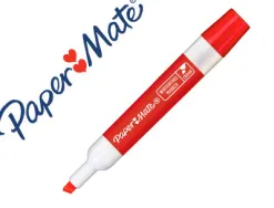 Marqueur paper mate effacable tableau blanc pointe biseautee coloris rouge