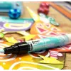 Marqueur pébéo drawing gum pointe ogive 4mm mèche de rechange sur capuchon inodore lot de 10 + 1 gratuit