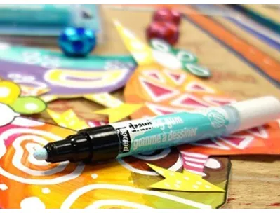 Marqueur pébéo drawing gum pointe ogive 4mm mèche de rechange sur capuchon inodore lot de 10 + 1 gratuit