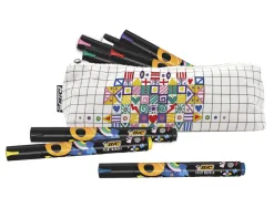Marqueur peinture bic intensity pointe ogive moyenne coloris assortis trousse 10 unites