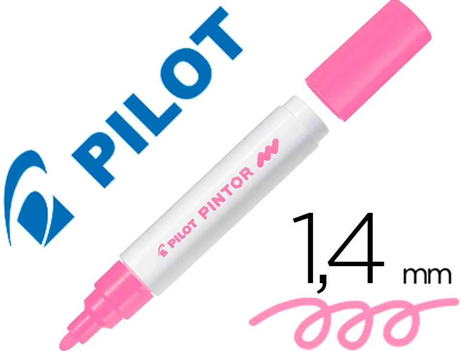 Marqueur peinture pilot pintor encre couvrante tous supports pointe moyenne coloris rose neon